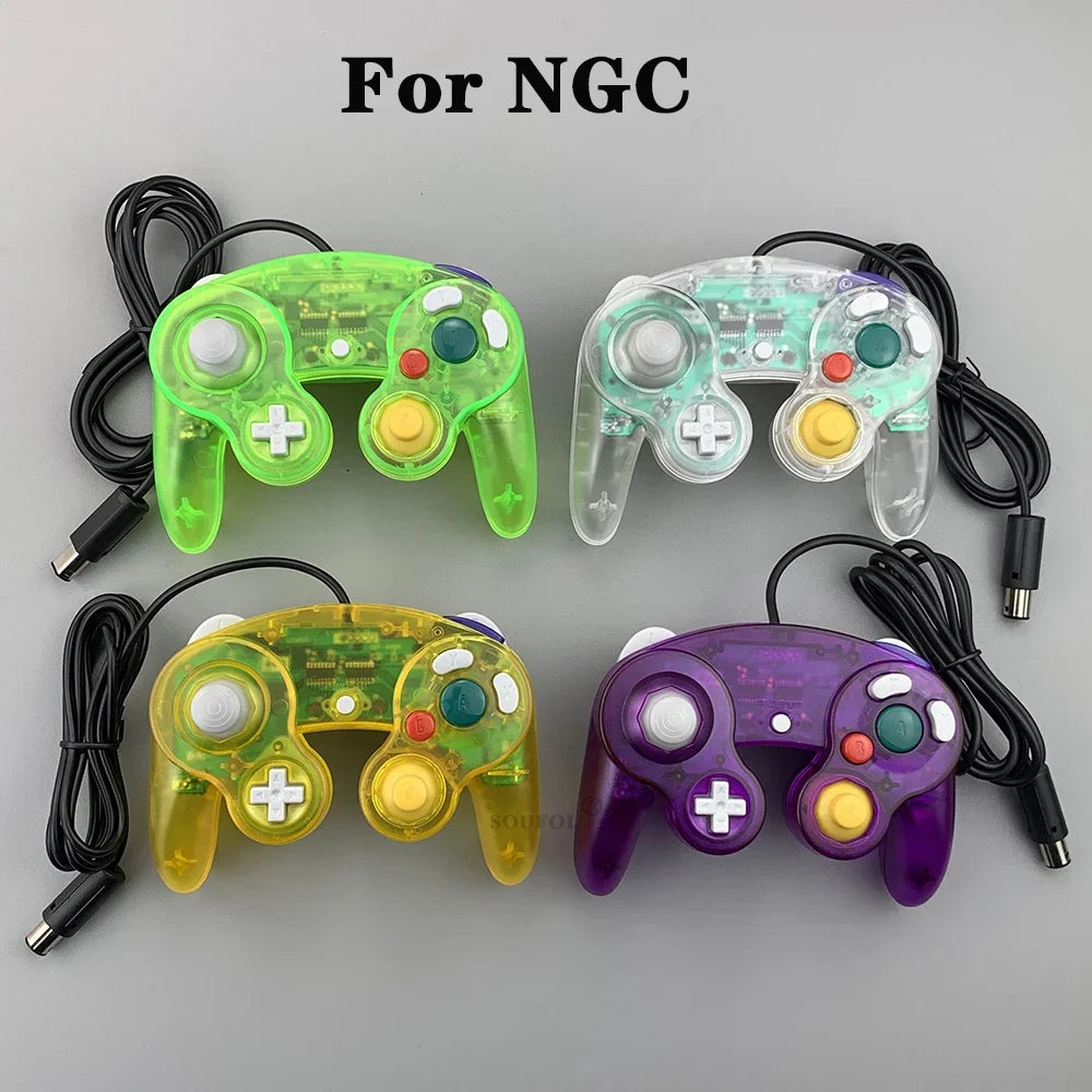 New Replacement Transparent Game Controller Joystick Gamepad Wired For NGC GameCube Video Game Console