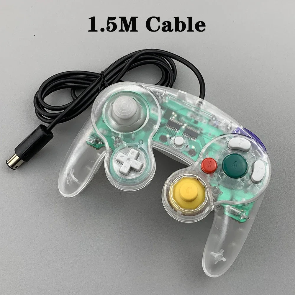 New Replacement Transparent Game Controller Joystick Gamepad Wired For NGC GameCube Video Game Console