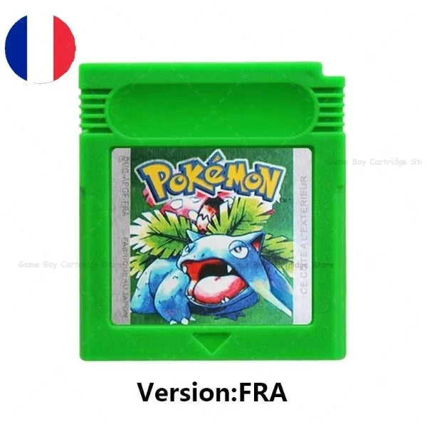 GBC Pokemon Cartridge Bundle Red/Blue/Crystal/Gold/Silver/Yellow/Green with Multi-Language
