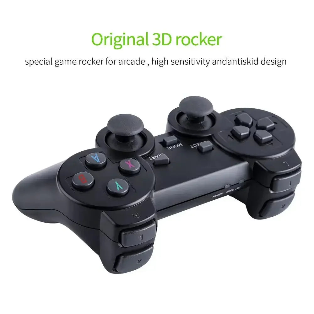 Portable Retro Gaming System 64GB Preloaded 20000+ Games 2.4G Wireless Controller HDMI TV Output for Car Travel Kids Gifts
