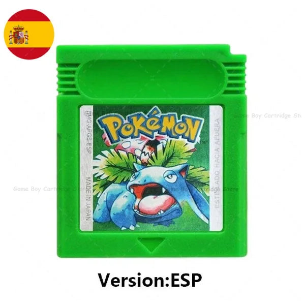 GBC Pokemon Cartridge Bundle Red/Blue/Crystal/Gold/Silver/Yellow/Green with Multi-Language