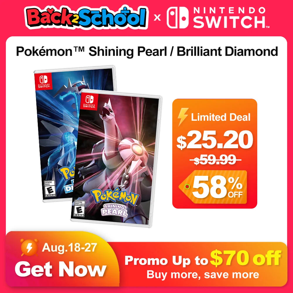 Pokemon Brilliant Diamond Shining Pearl Nintendo Switch Game Deals 100% Official Physical Game Card Action Genre RPG OLED Lite