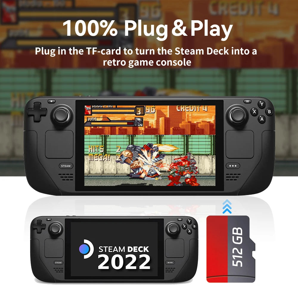 Batocera TF/Game Card for Steam Deck/Windows PC/MAC/Handheld Game Console for PS3/PS2/SS/PS1/PSP/DC/MAME 70+Emulators&51400+Game