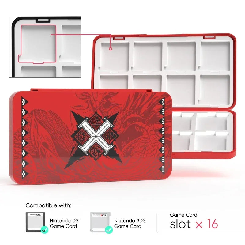 Portable 16-Slot Game Card Holder Storage Case for Nintendo 3DS, 3DSXL, 2DS, 2DSXL, DS, and DSi
