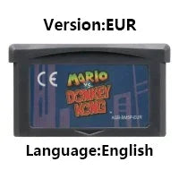 GBA 32 Bit Video Game Cartridge Console Card mMario dDonkey Kong wWario Series Golf Tennis Party for GBA