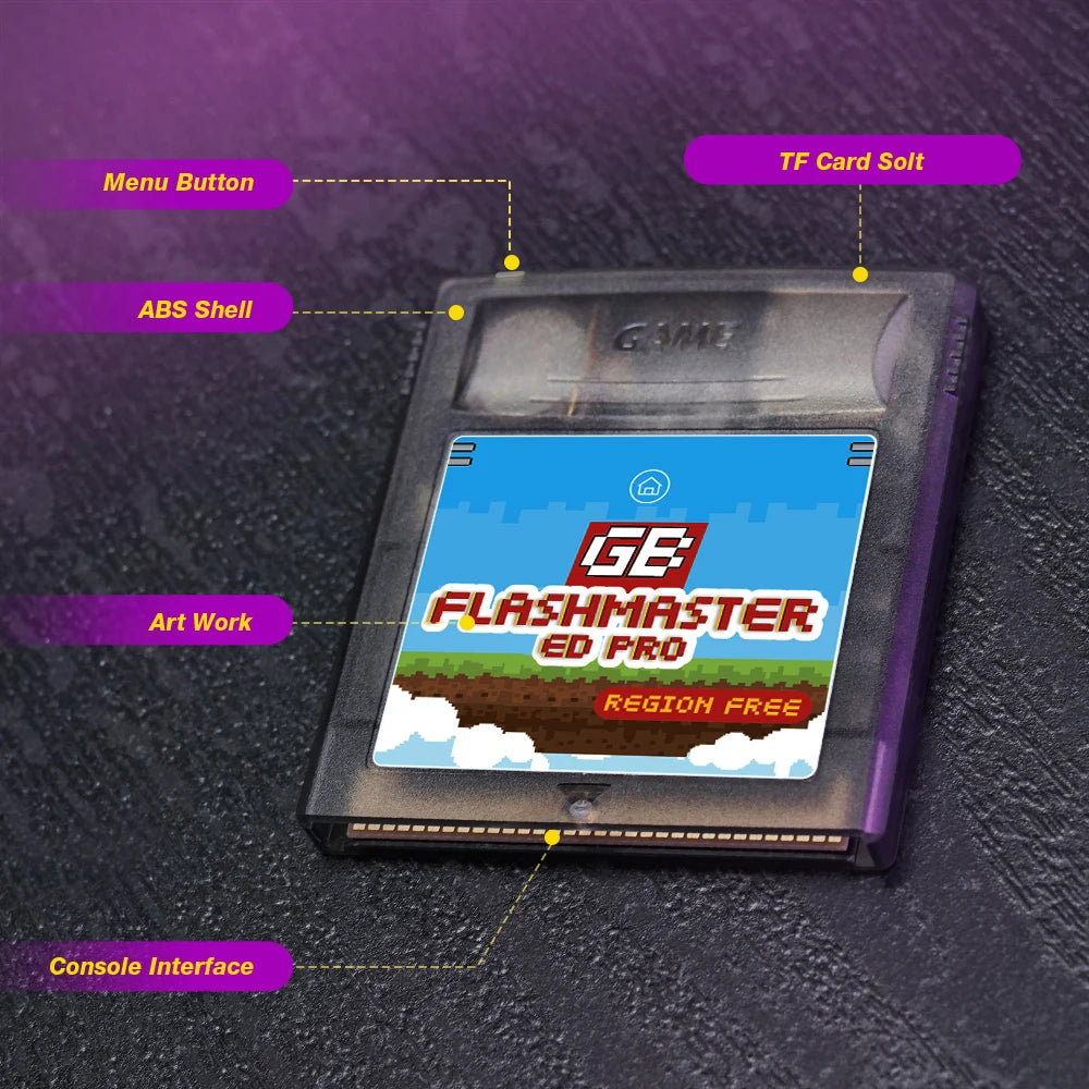 2500 in 1 OS V4 GB Pro Flashmaster Cartridge Game Card For Gameboy/Gameboy Color/GBA SP Game Consoles With 8GB TF Card