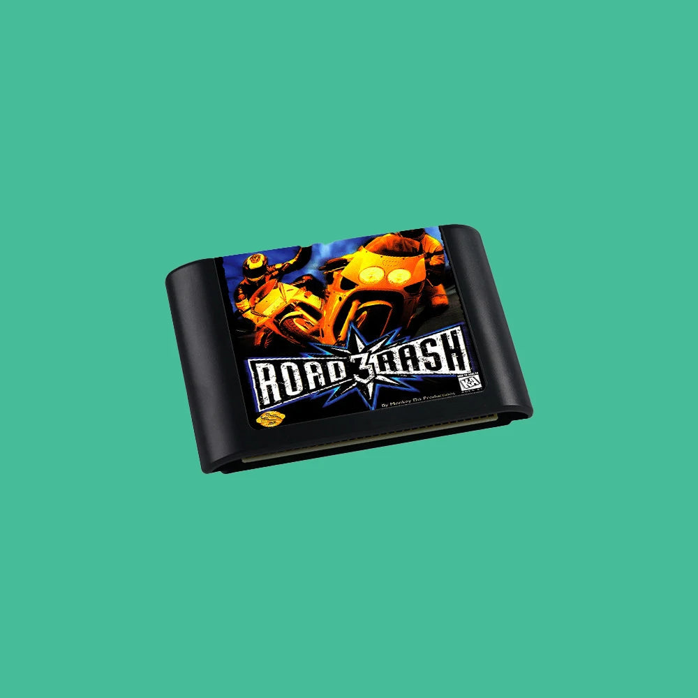 Road Rash 3 Tour De Force USA Game for SEGA Mega Drive Genesis 16 bit Consoles Game Cartridge Box Manual