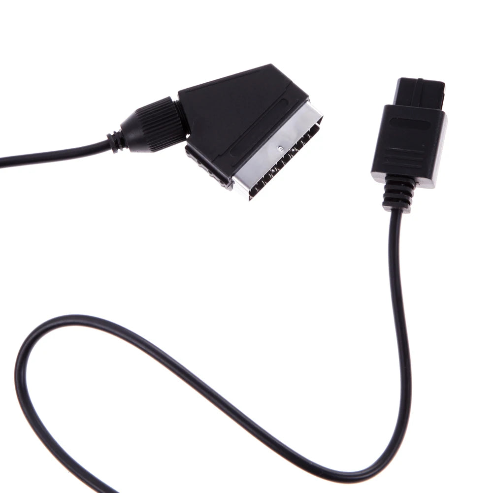 1.8m RGB Video AV A/V TV Scart Cable For Nintendo NES N64 SNES Stereo Audio Video Cord Wire for NGC NTSC Gamecube Game Console