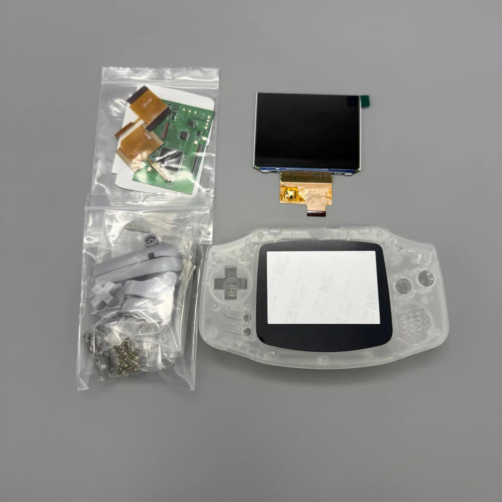 2025 GBA IPS LCD 3.0 "IPS high brightness LCD screen and shell kit for Gameboy advance GBA.no cut shell required easy to install