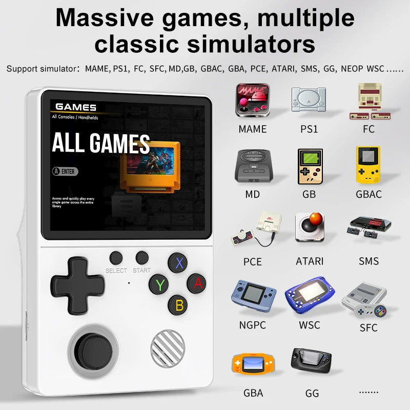 GB350 Retro Design 3.5 Inches IPS Screen Supports HDMI + Emergency Charging Play Thousands of Games , Multiple Emulators