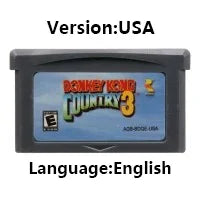GBA 32 Bit Video Game Cartridge Console Card mMario dDonkey Kong wWario Series Golf Tennis Party for GBA