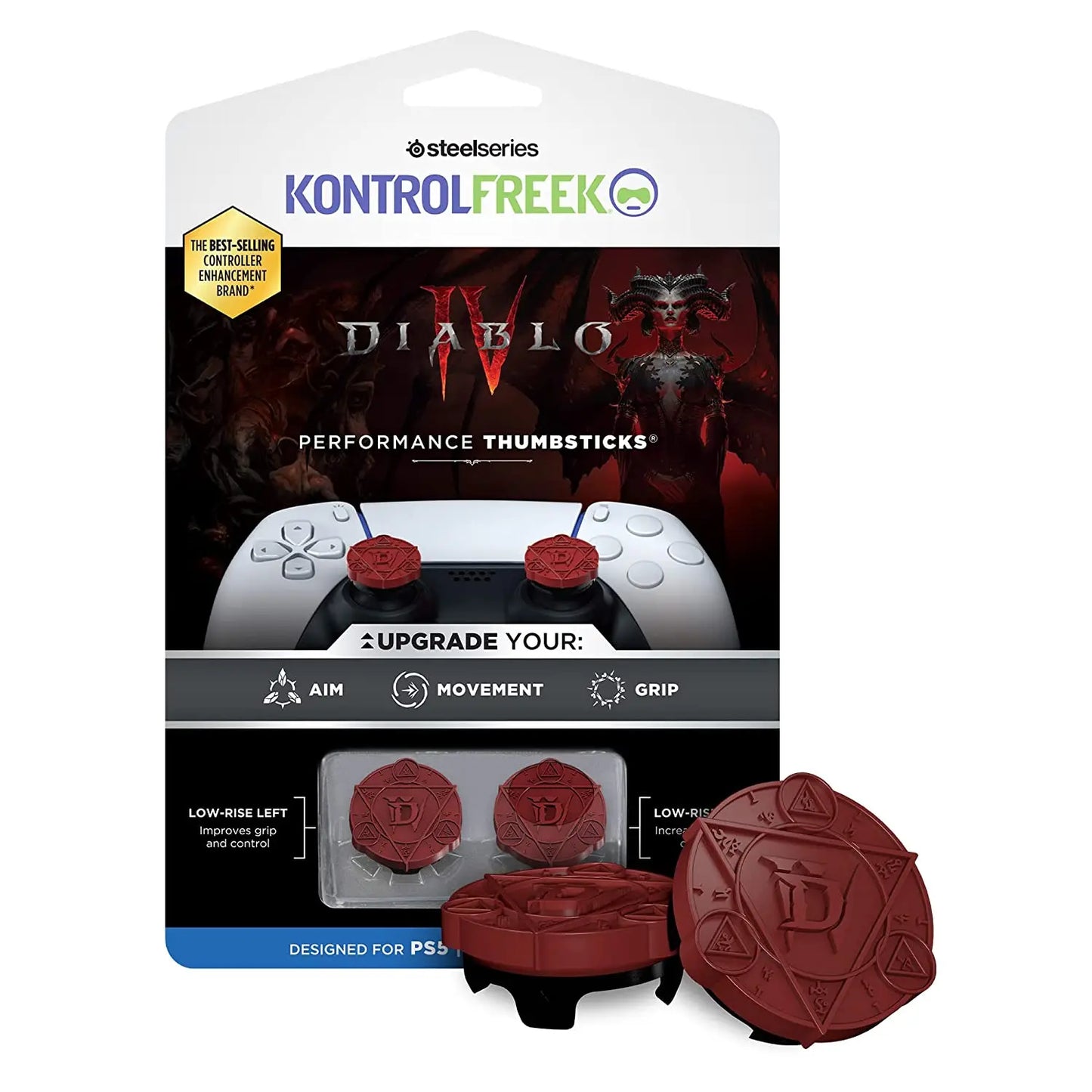 KontrolFreek FPS Freek Galaxy for PS4 High-Rise Analog Stick PS5 Controller | Performance Thumbsticks Game Joystick Silicone Cap