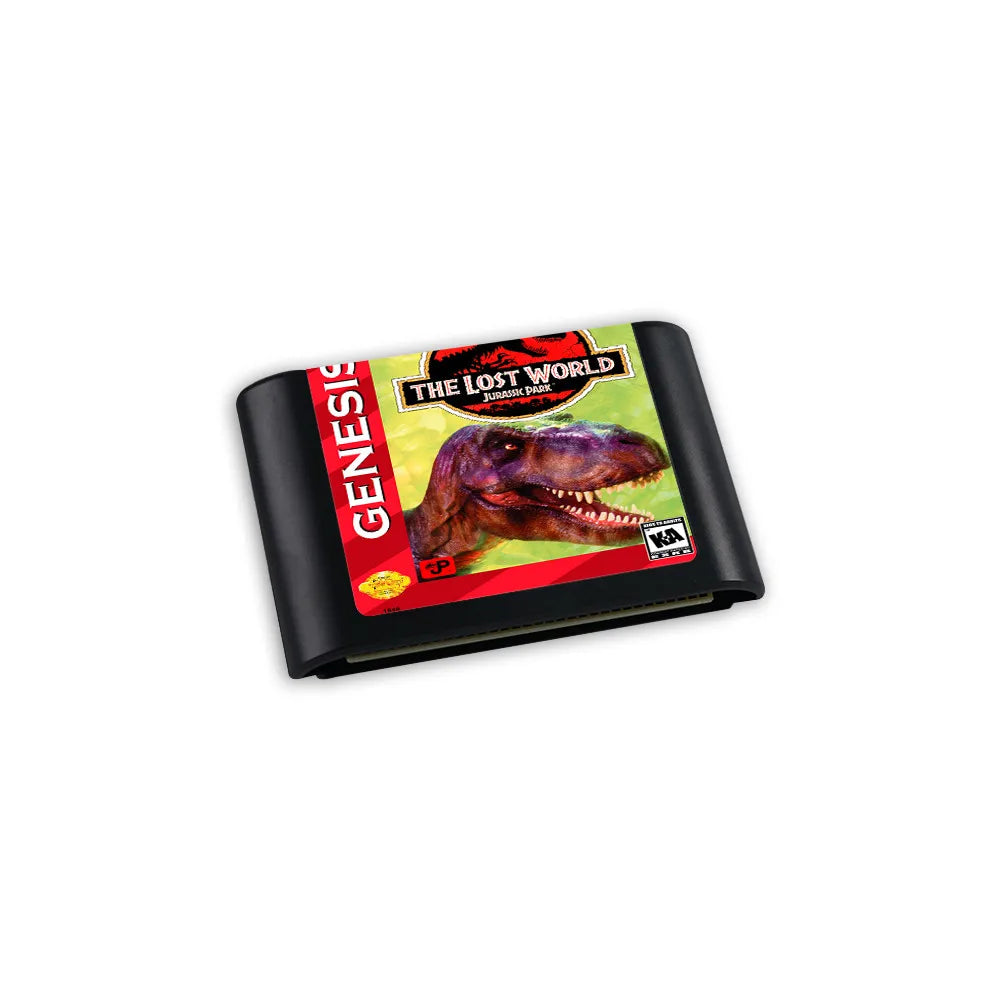 Retro Lost World, The - Jurassic Park 16bit game cartridge for Sega Genesis Megadrive video game consoles
