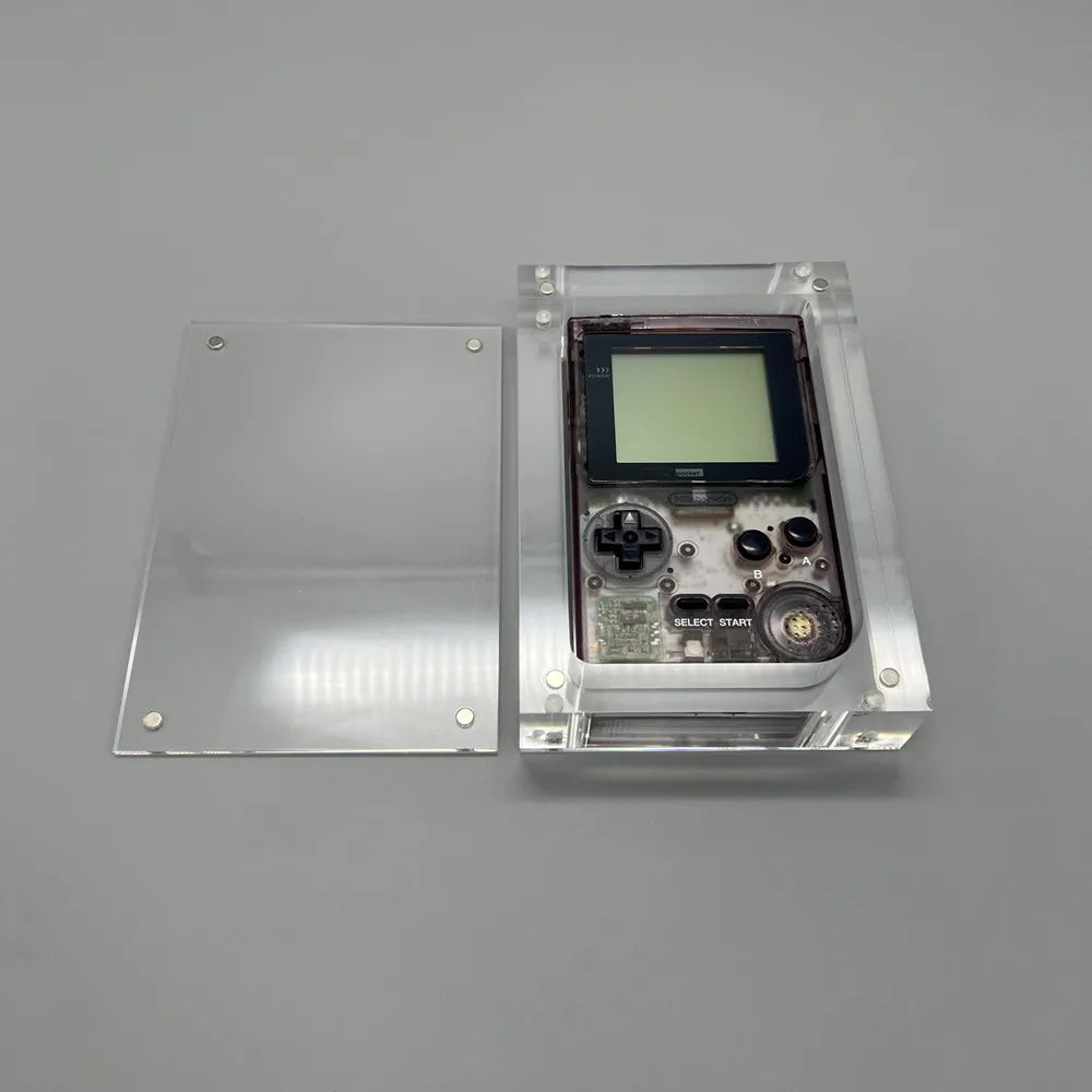High transparency acrylic magnetic cover console storage box for GameBoy Pocket GBP
