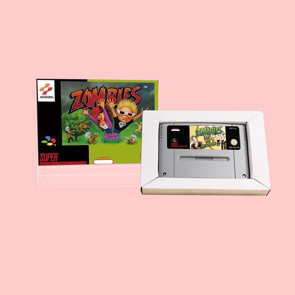 Zombies Ate My Neighbors Action Game Cartridge with Retial Box For SNES 16bit NTSC PAL Video Game Consoles