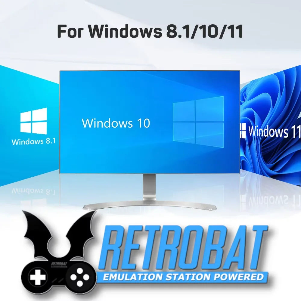 Games Download Resource with 110000+ Retro Games Retrobat System 70+ Emulators for PS3/PS2/PS1/PSP/DC/Wii/N64 for Win PC/Laptop