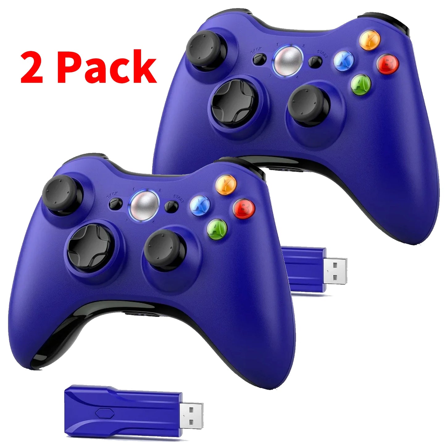 Controller for Xbox 360 Xbox 360Slim/PC Controllers 2.4G Wireless Gamepad W/ Dual Vibration Sensing Game Handle Joystick Rocker