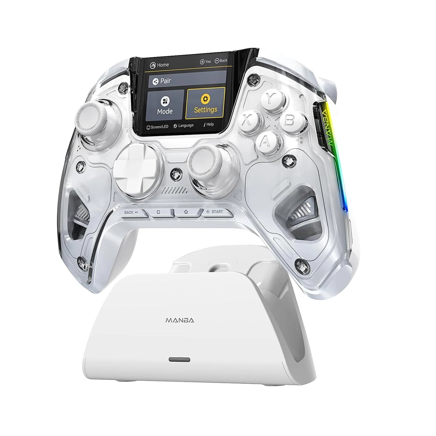 Mamba One V2 Wireless Gaming Controller for Switch/PC/iOS/Android Hall Effect Stick RGB Light 1800mAh with Charging Dock