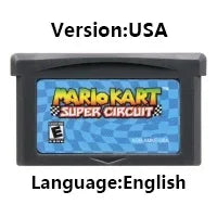 GBA 32 Bit Video Game Cartridge Console Card mMario dDonkey Kong wWario Series Golf Tennis Party for GBA