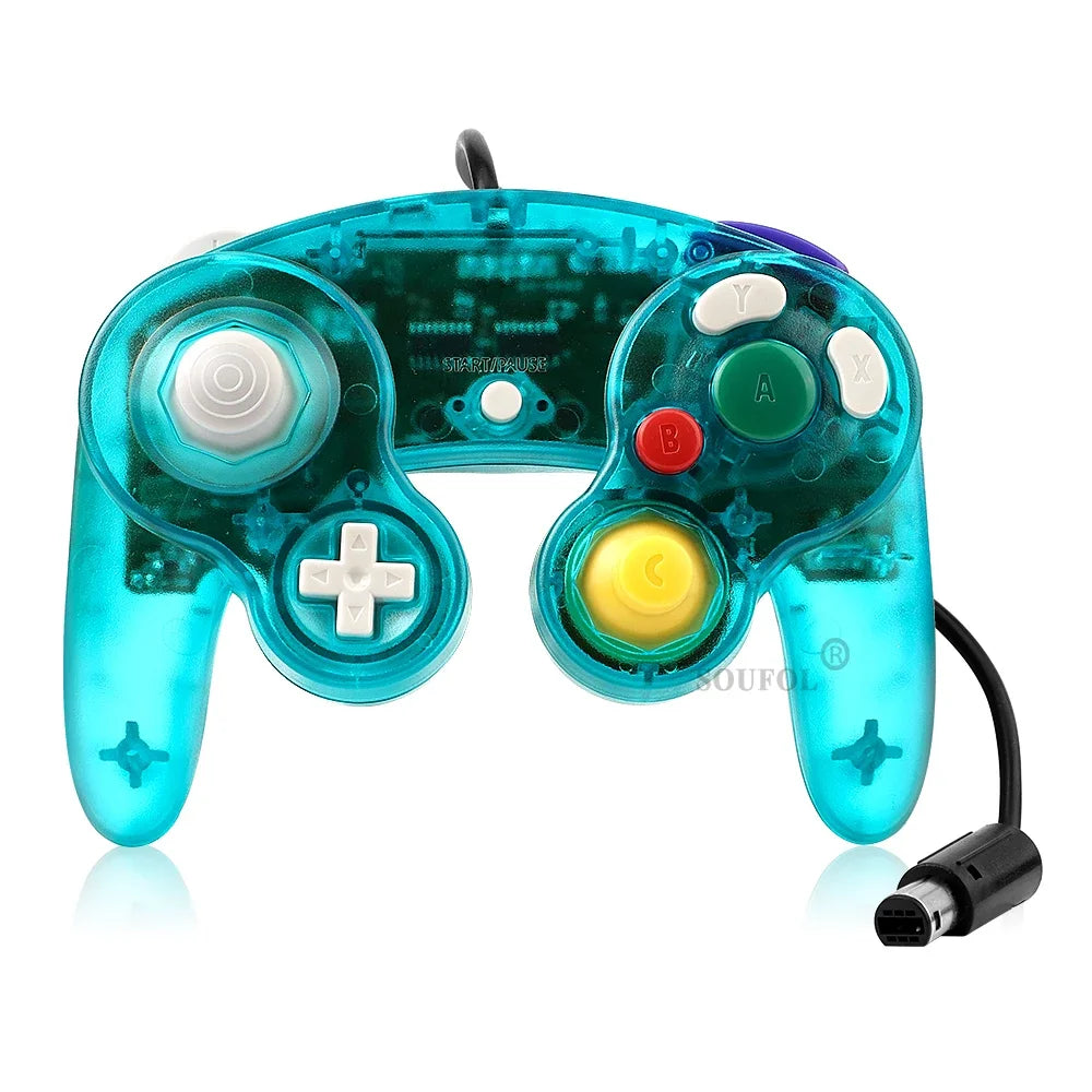 New Replacement Transparent Game Controller Gamepad Wired Handheld Joystick For NGC GameCube Video Game Console