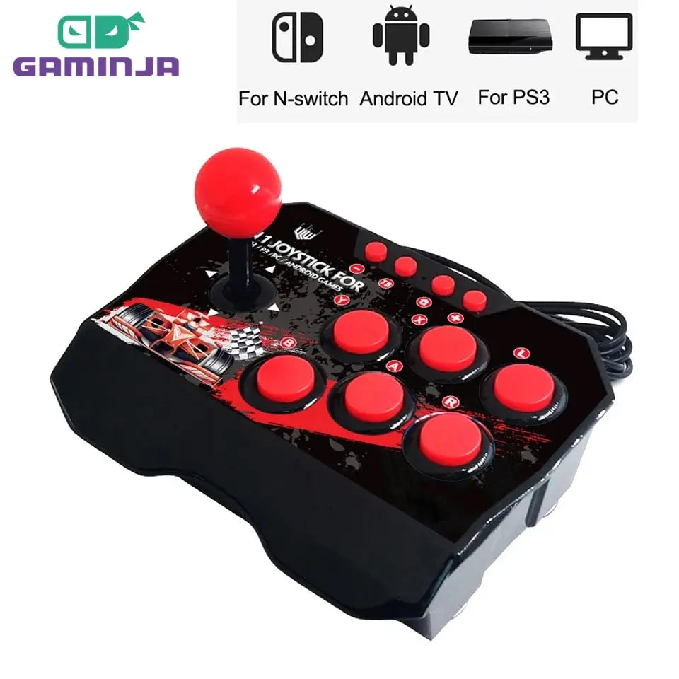 For Switch 4-in 1Game Joystick With 3M USB Cable TURBO Games Console Rocker Arcade Station For Nintendo Switch Android TV PS3 PC