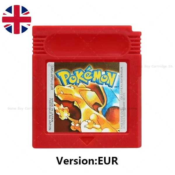 GBC Pokemon Cartridge Bundle Red/Blue/Crystal/Gold/Silver/Yellow/Green with Multi-Language