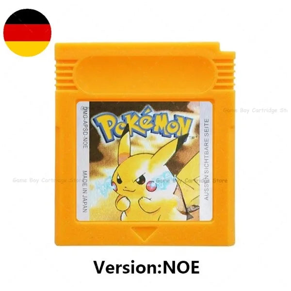 GBC Pokemon Cartridge Bundle Red/Blue/Crystal/Gold/Silver/Yellow/Green with Multi-Language