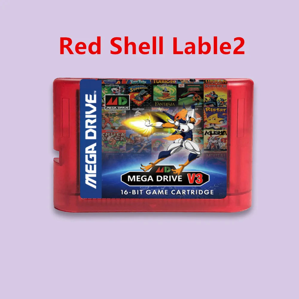 MegaDrive Genesis MD V3 Pro 3000 in 1 Game Cartridge 8GB TF Gard for SEGA Genesis Mega Drive USA/ Japan /EUR MegaDrive Console