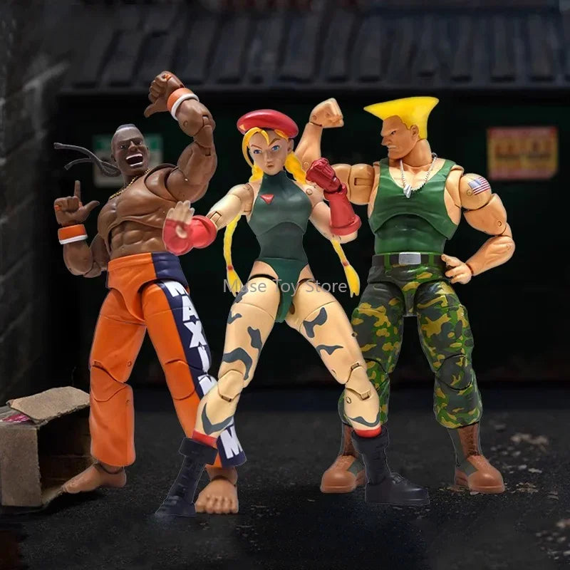 New In Stock Original Jada Street Fighter 6 Anime Figure 15cm Cammy White Guile Dee Jay Action Figure Street Fighter Toys Gift