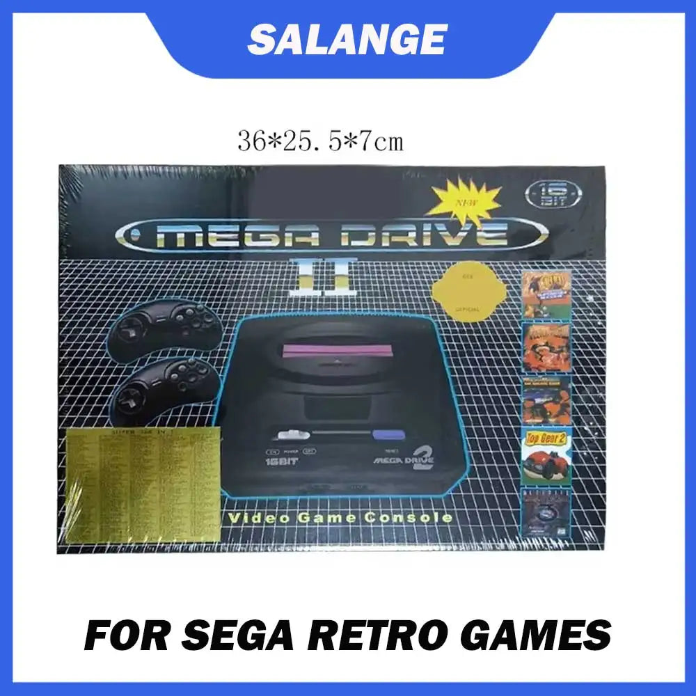 Retro Game Console Mega Drive 2 MD Home Entertainment Party Games 16-Bit Card Insertion with AV Interface Compatible with CRT