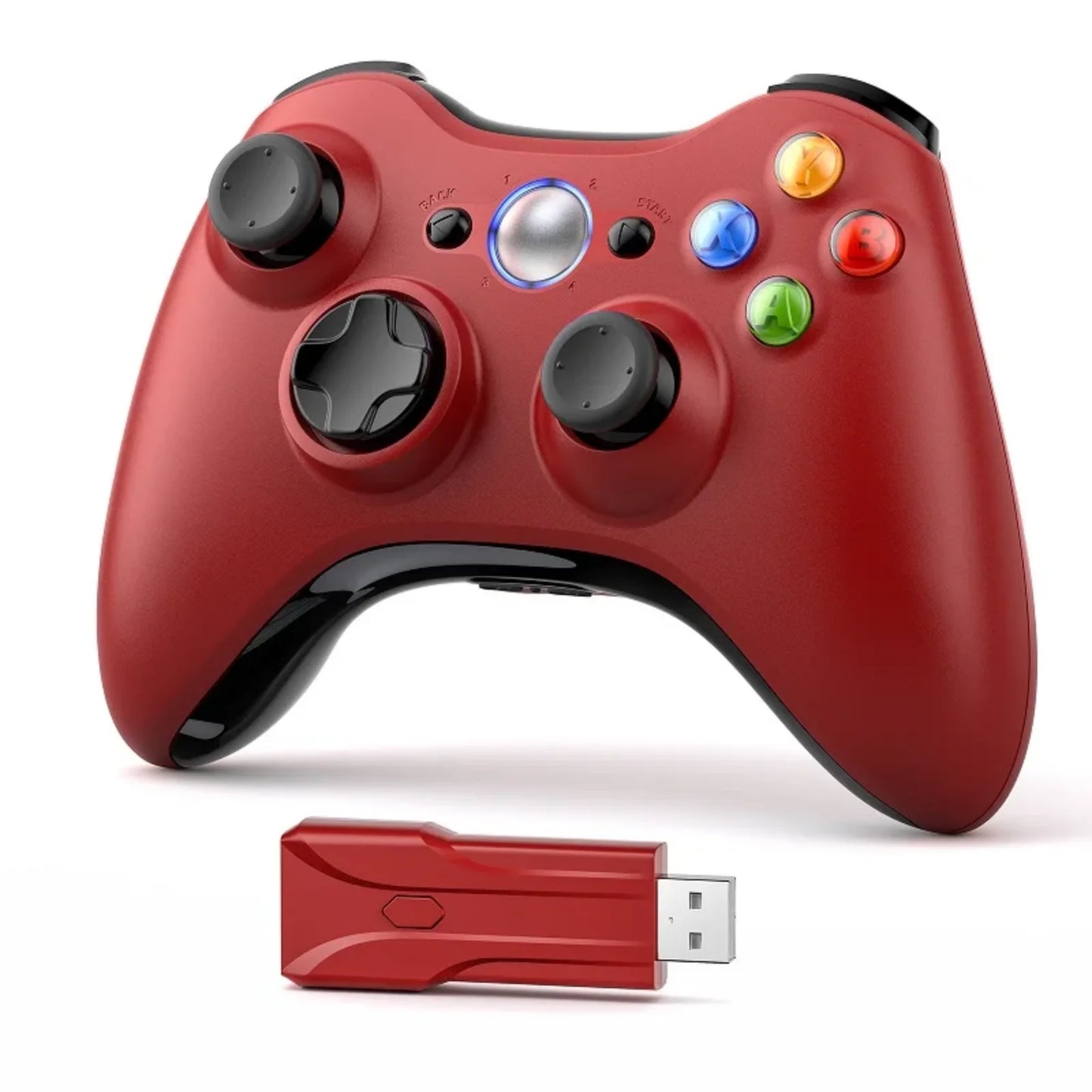 Controller for Xbox 360 Xbox 360Slim/PC Controllers 2.4G Wireless Gamepad W/ Dual Vibration Sensing Game Handle Joystick Rocker