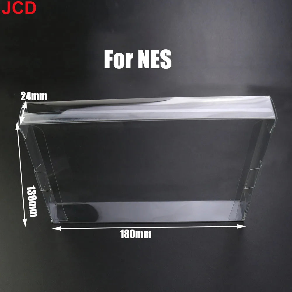 JCD 1pcs Clear Transparent Game Cartridge Box Case CIB Games Plastic PET Protector for N64 NES SNES for GB GBA GBC NGPC Switch