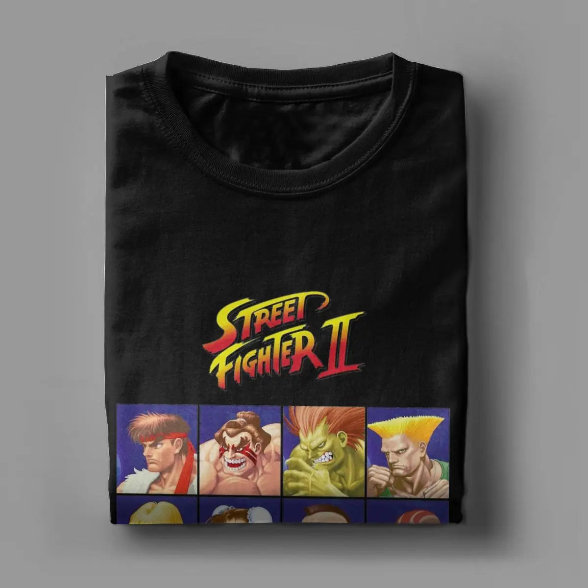 Men's T Shirt Street Fighting Fighters II Select Character Game Funny Cotton Clothe Short Sleeve Crew Neck Tee Plus Size T-Shirt