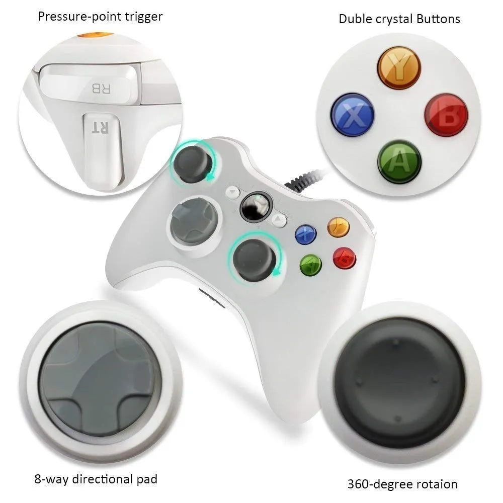 USB Wired Gamepad For Xbox360 Console Controller For Win 7/8/10 PC Joystick Controle Mando Game Joypad For Xbox 360 Accessories