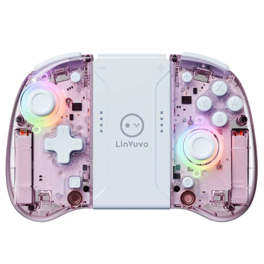 LinYuvo KS37B Meteor Light Joycons Wireless Controller for Switch/OLED with Programmable/Motion Control/Dual Vibration/Turbo
