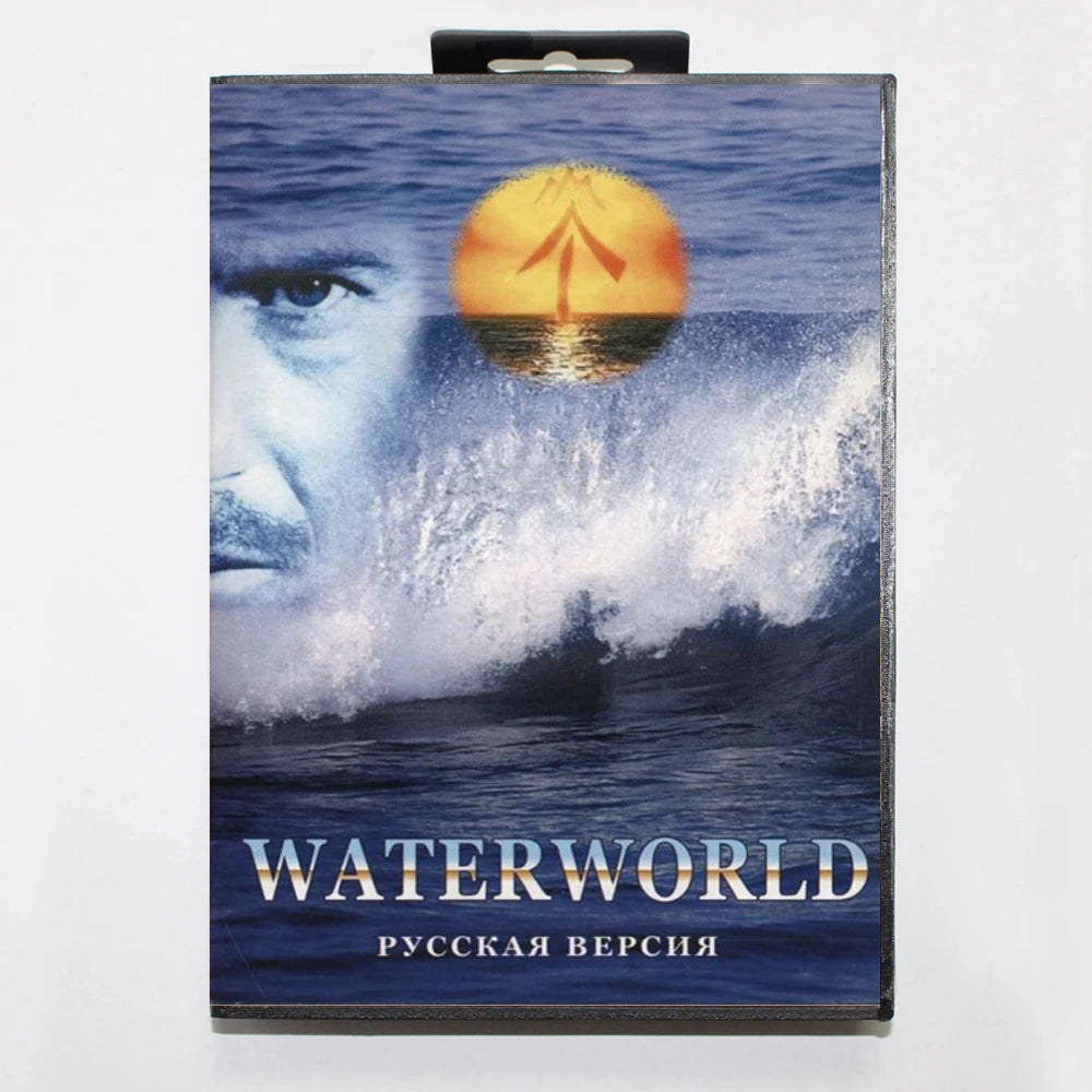 Waterworld 16Bit MD Game Cartridge with RU Box for Sega Megadrive Genesis Systems