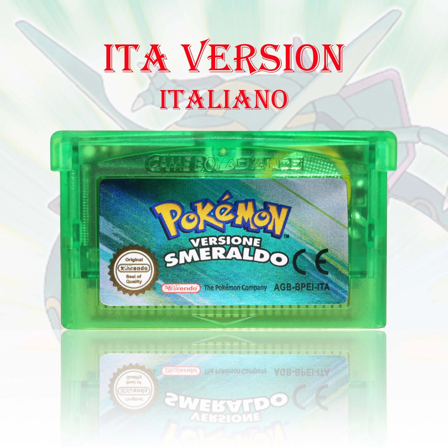 ITA Version Pokemon Rubino/Zaffiro/Smeraldo/Rosso Fuoco/Verde Foglia Game Cartridge GBA Video Game High Quality With Battery