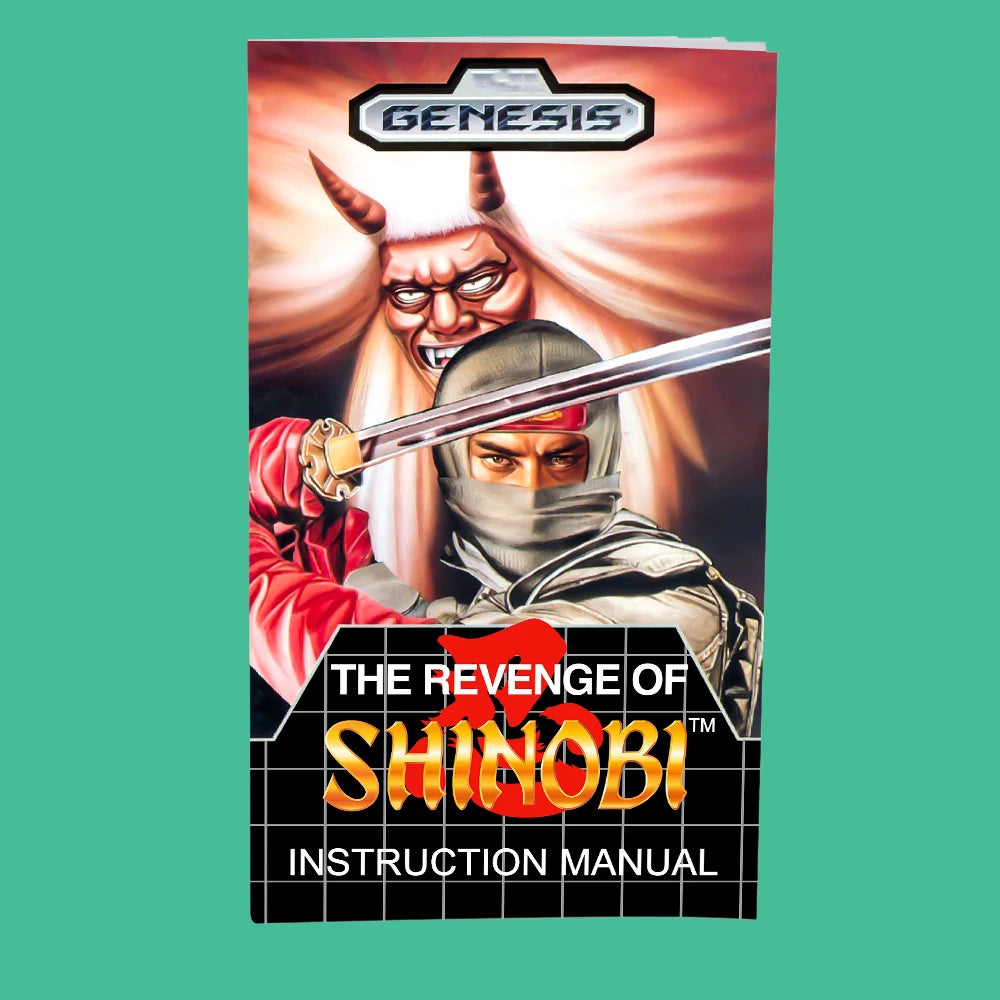 The Revenge Of Shinobi USA Game for SEGA Mega Drive Genesis 16 bit Consoles Game Cartridge Box Manual