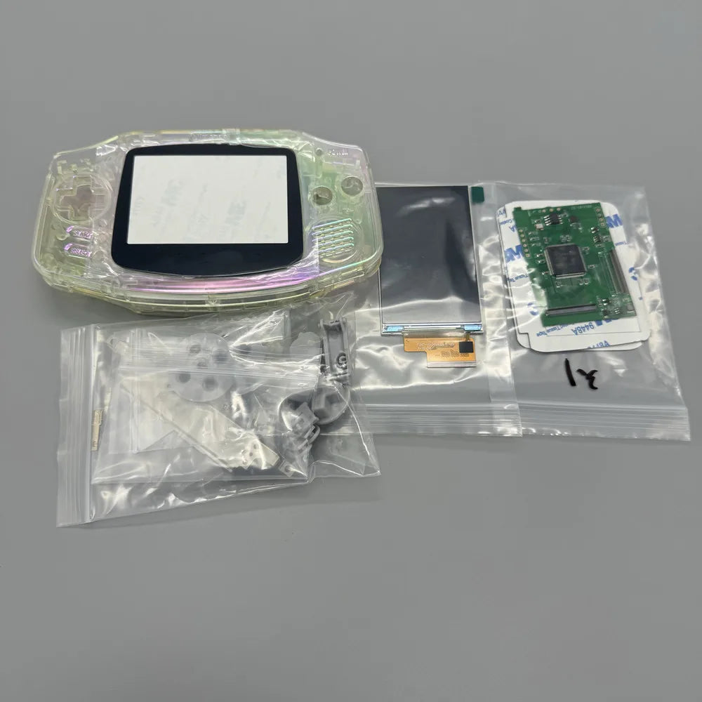 GBA IPS LCD no cut shell required easy to install 2.9 "IPS high brightness LCD and shell kit for Gameboy advance GBA