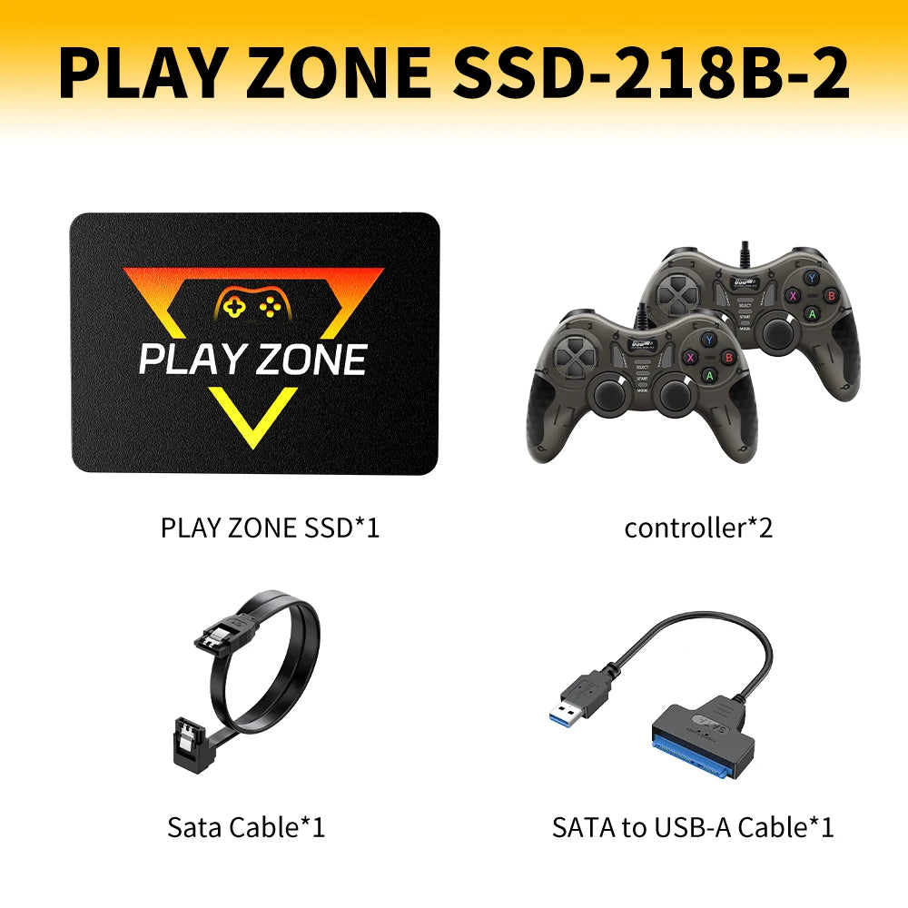 PlayZone 1TB Gaming SSD Game Console 80+Emulator for PS5/PS4/Switch/XBOX/PS3/PS2 with 16191 AAA&3D&Retro Game for Win PC/Laptop