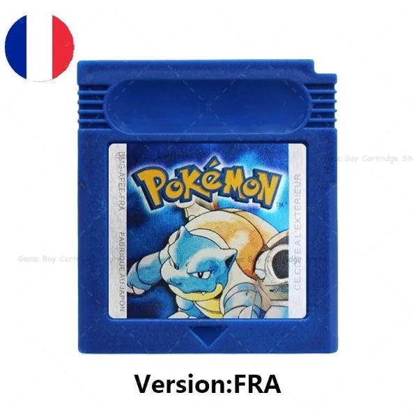 GBC Pokemon Cartridge Bundle Red/Blue/Crystal/Gold/Silver/Yellow/Green with Multi-Language