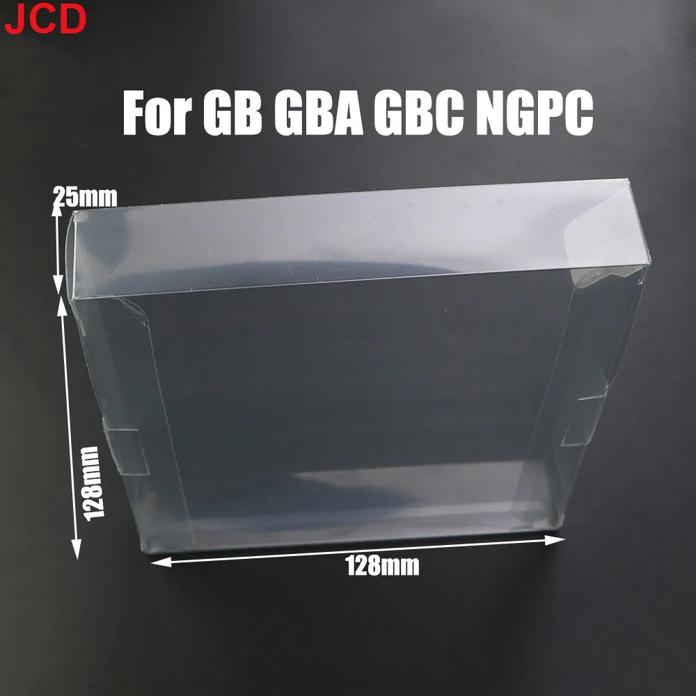 JCD 1pcs Clear Transparent Game Cartridge Box Case CIB Games Plastic PET Protector for N64 NES SNES for GB GBA GBC NGPC Switch