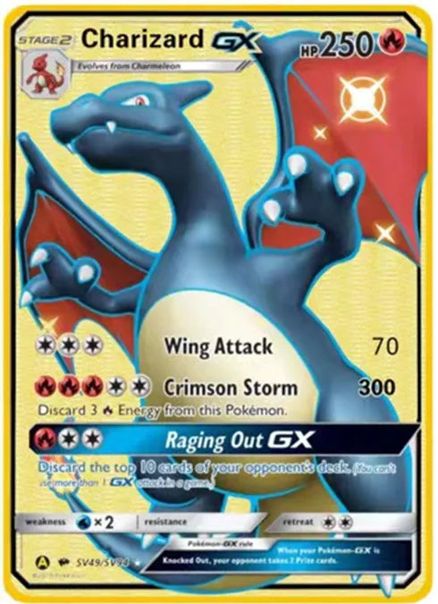 Pokemon English Metal Card Anime Pikachu Charizard Mewtwo Blastoise Vmax Shiny Letters Game Collection Card Kids Toy Gifts