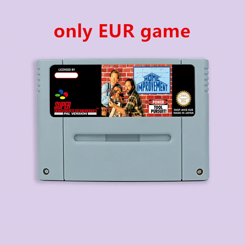 Home Improvement - Power Tool Pursuit! Action game for SNES 16 bit Single Card USA NTSC EUR PAL Video Game Cartridge