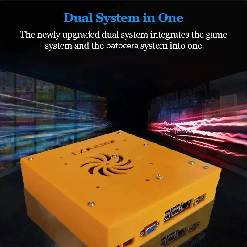 LZAKMR M8 Plug and Play Retro I3-3110M Game Console 500G HDD 70000+Games For Wii PS2 N64 PSP GameCube N64 Wireless handle