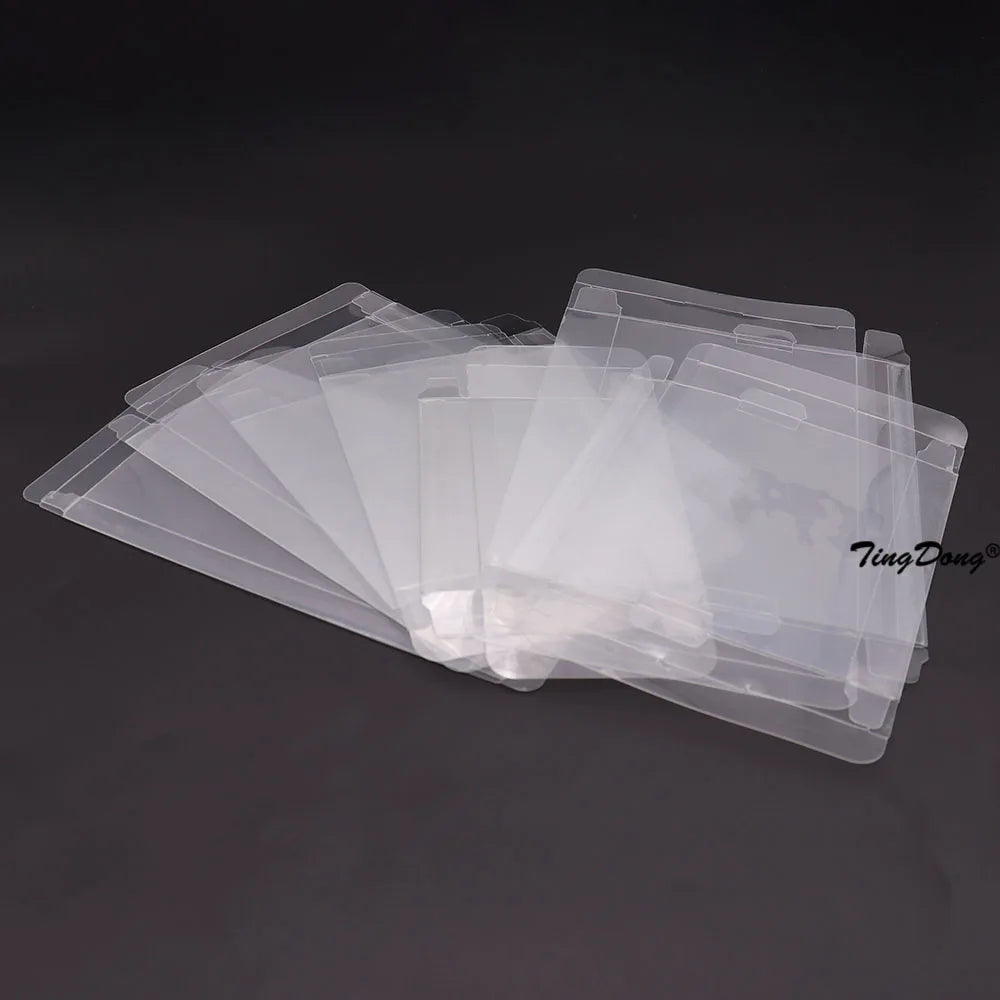 Clear Transparent Game Cartridge Box Case CIB Games Plastic PET Protector for N64 NES SNES for GB GBA GBC NGPC Switch For PS5