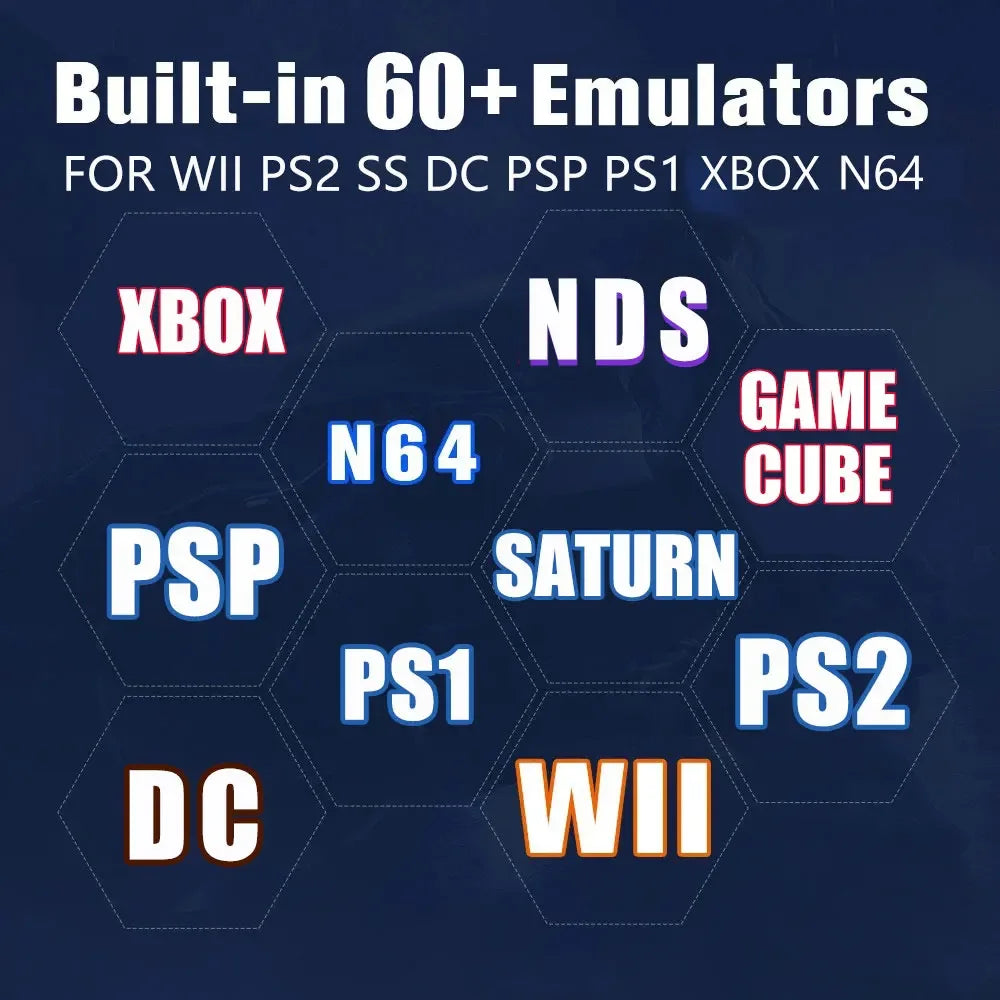 LZAKMR Game Console X8 Play Retro I3-3110M 1T Batocera+Windows 70000+Games For Wii PS2 N64 PSP GameCube Xbox MAX Four Player