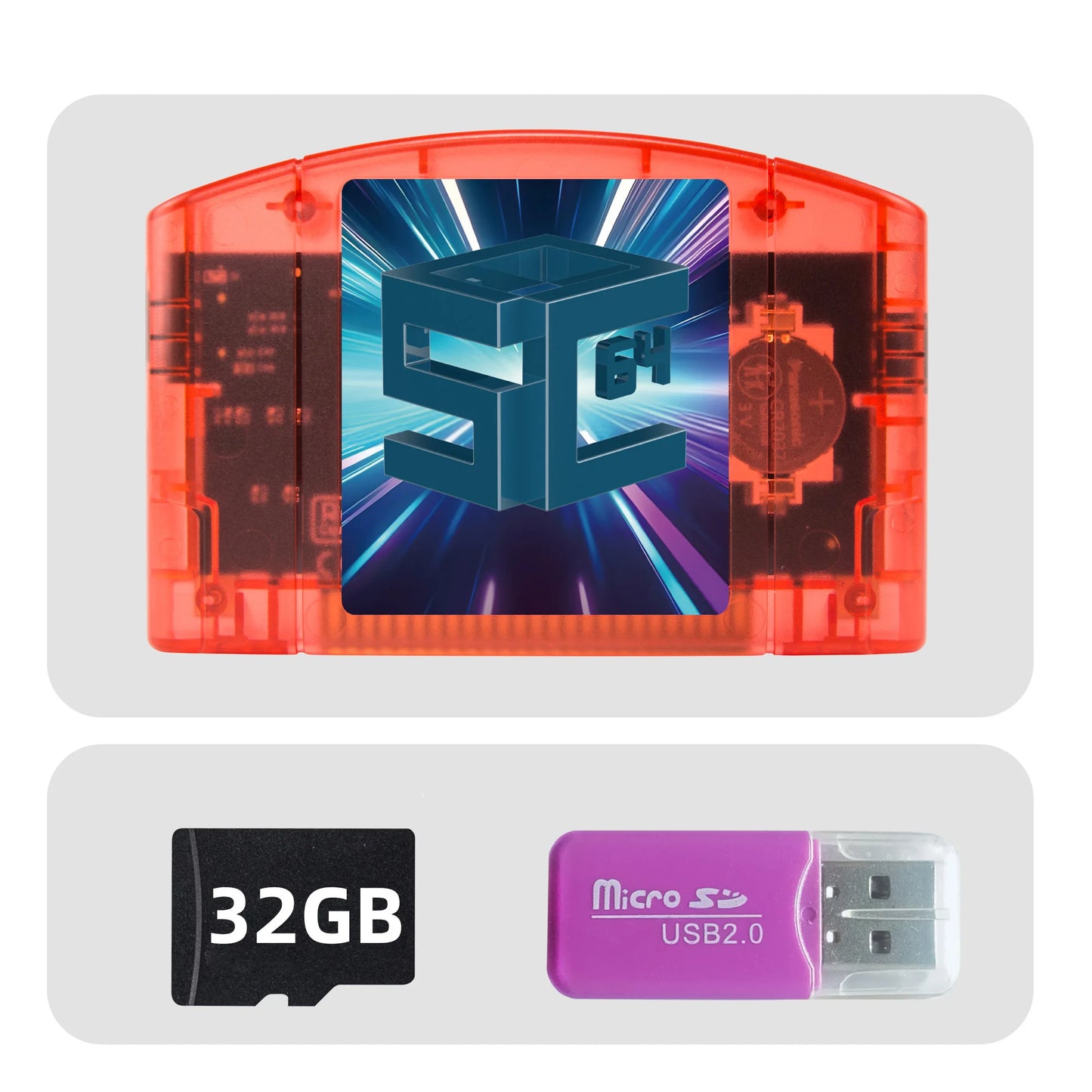 REMANK SC64Summer SC64 Open Source 5000 in-1 SC64 Flash N64 Cart SC64 For SNES N64 GBC N64DD Retro Video Game Console Accessory