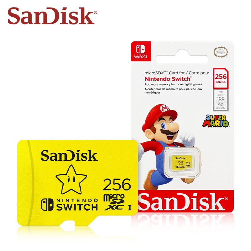 SanDisk Micro sd memory card 64GB microSDXC For Nintendo Switch game Storage128GB 256GB Up to100Mb/s 512GB Switch Memory Card