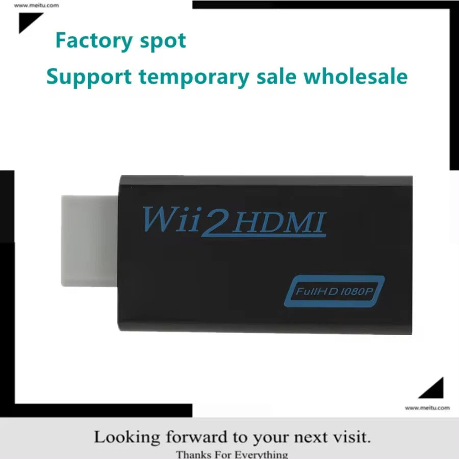 WII to HDMI Converter Full HD 1080P WII to HDMI Wii 2 HDTV ConverterWii To HDMI Adapter 3.5mm Audio for PC HDTV Monitor Display